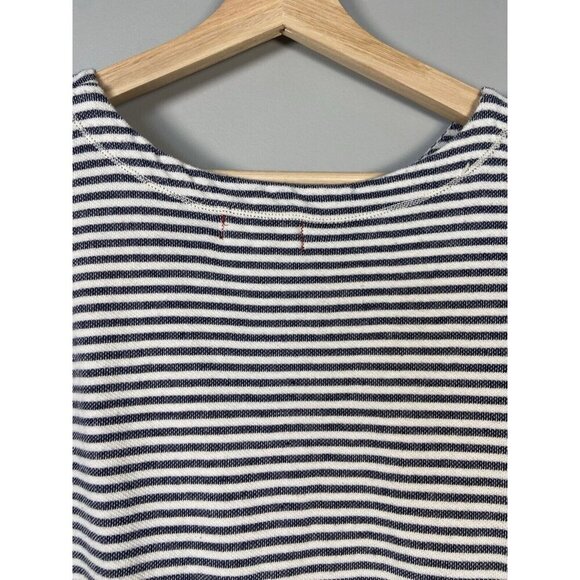 Max Studio Weekend Size Small Striped Short Sleeve Tunic Dress Pockets Fisherman - Picture 8 of 12